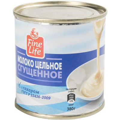 Купить МОЛОКО СГУЩЕННОЕ FINE LIFE ГОСТ 380 Г. доставка продуктов тюмень . доставка продуктов в тюмени . доставка фруктов тюмень . доставка фруктов в т