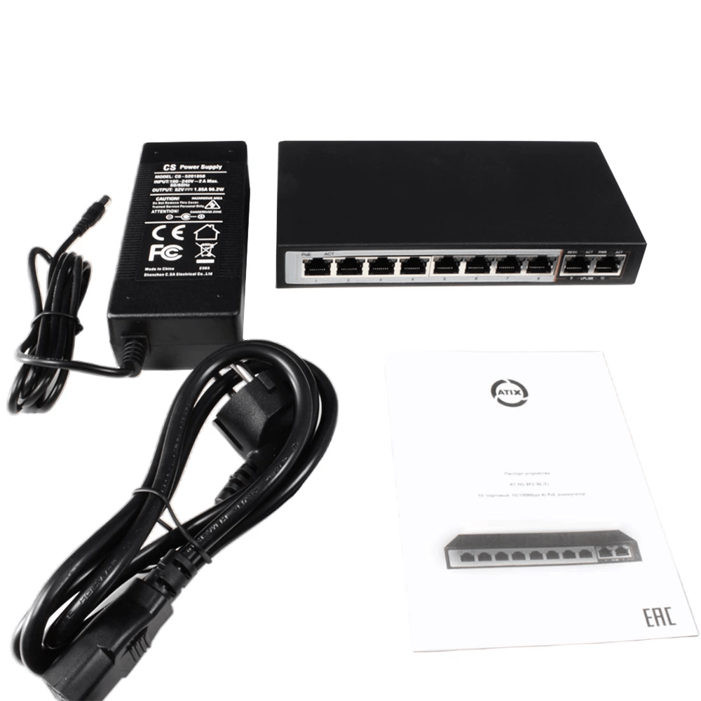 Купить Сетевой PoE коммутатор Atix AT-NS-8P2-96 (F)