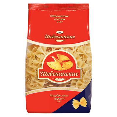Купить МАКАРОНЫ ШЕБЕКИНСКИЕ БАБОЧКИ №400 350 Г. доставка продуктов Тюмень . доставка продуктов в Тюмени . доставка фруктов Тюмень . доставка фруктов в
