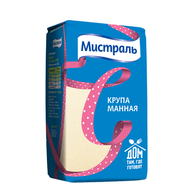 Купить КРУПА МАННАЯ МИСТРАЛЬ 800 Г. с доставкой на дом . Доставка продуктов Тюмень , доставка продуктов в Тюмени , dostavka-produktov-tyumen , dostavk