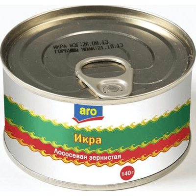 Купить ИКРА ЛОСОСЕВАЯ ARO 140 Г. Доставка продуктов Тюмень . Рыба Тюмень . Доставка продуктов в Тюмени