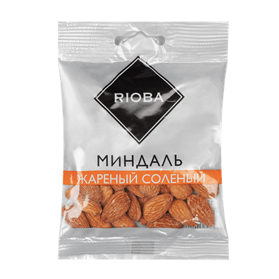 Купить МИНДАЛЬ ЖАРЕНЫЙ СОЛЕНЫЙ RIOBA 6 ШТ. X 50 Г. доставка продуктов тюмень . доставка продуктов в тюмени . доставка фруктов тюмень . доставка фрукто