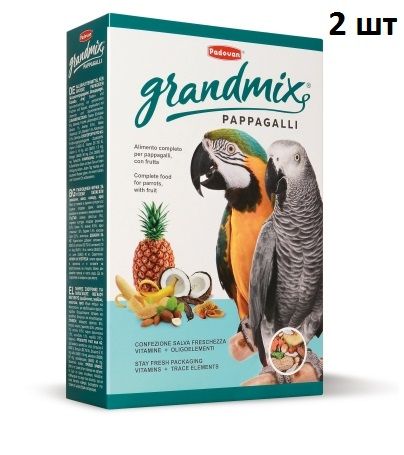 Купить Padovan Корм GRANDMIX 2 КГ Pappagalli для крупных попугаев