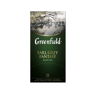Купить GREENFIELD ЧАЙ ЧЕРНЫЙ ЦЕЙЛОНСКИЙ БАЙХОВЫЙ С АРОМАТОМ БЕРГАМОТА EARL GREY FANTASY САШЕ 25 ШТ. Х 2 Г. Х 10 ШТ. доставка продуктов Тюмень . достав