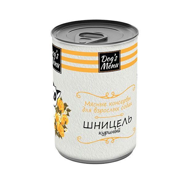 Купить Dog`s Menu 340 г консервы для взрослых собак шницель куриный