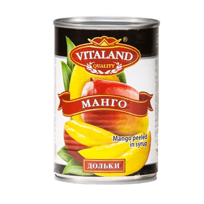 Купить МАНГО ДОЛЬКИ В СИРОПЕ VITALAND 425 Г. доставка продуктов Тюмень . доставка продуктов в Тюмени . доставка фруктов Тюмень . доставка фруктов в Тю