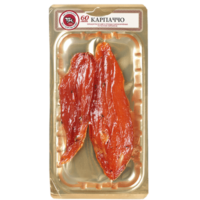 Купить КАРПАЧЧО ЯЛУТОРОВСКИЙ МК ИЗ КУРИЦЫ СЫРОКОПЧЕНОЕ 100 Г.  доставка продуктов тюмень . доставка продуктов в тюмени . доставка фруктов тюмень . дос