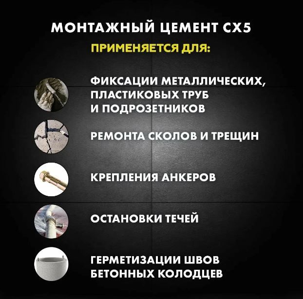 Купить Монтажный водоостанавливающий цемент Церезит CX5