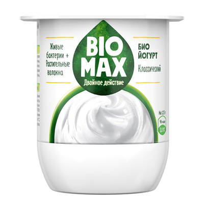 Купить ЙОГУРТ BIOMAX КЛАССИЧЕСКИЙ 2,2% 125 Г . доставка продуктов тюмень . доставка продуктов в тюмени . доставка фруктов тюмень . доставка фруктов в 