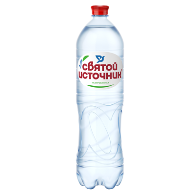 Купить ПИТЬЕВАЯ ВОДА СВЯТОЙ ИСТОЧНИК ГАЗИРОВАННАЯ 1,5 Л. доставка продуктов Тюмень . доставка продуктов в Тюмени . доставка фруктов Тюмень . доставка 