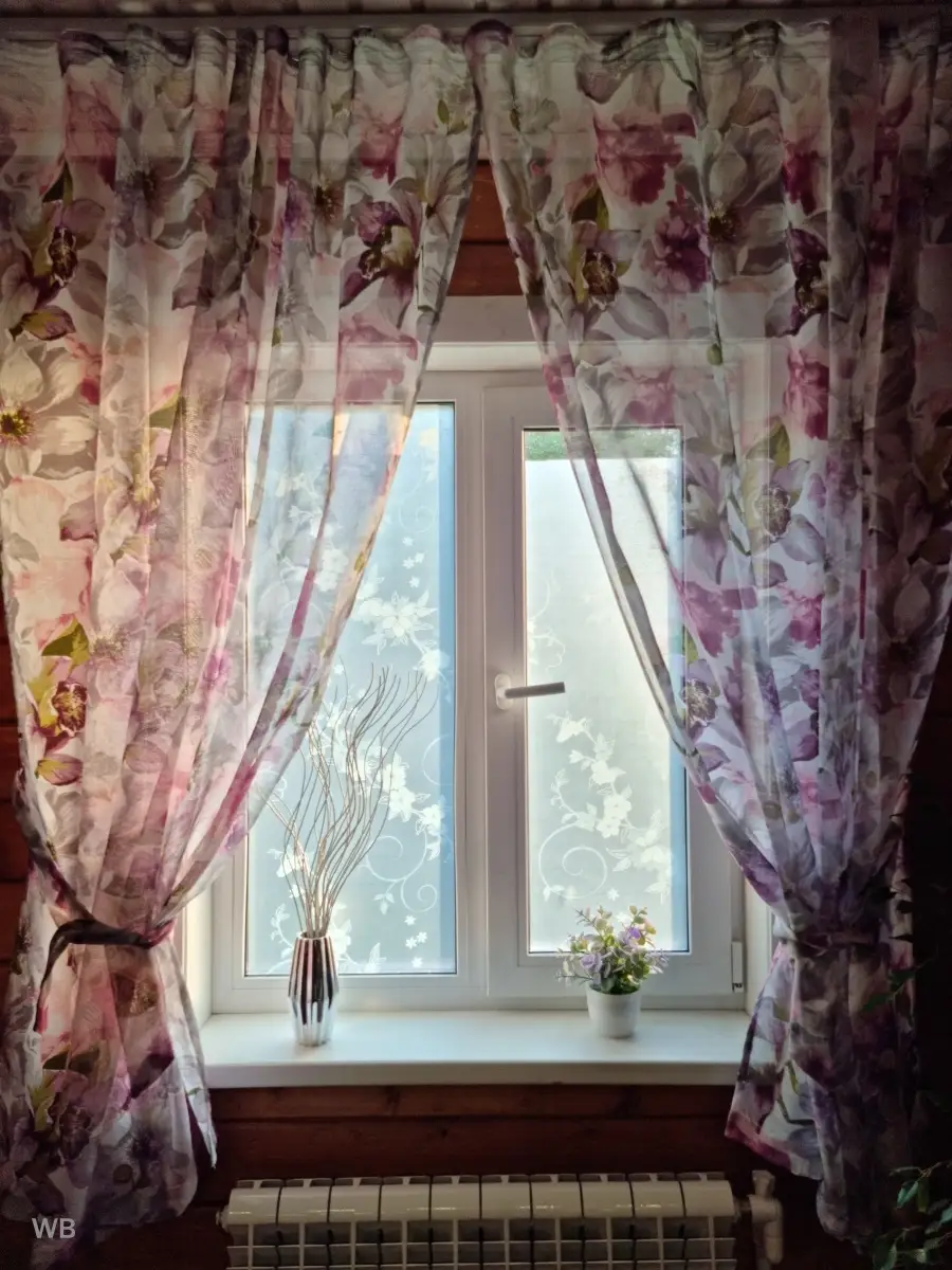Купить тюль лён короткий