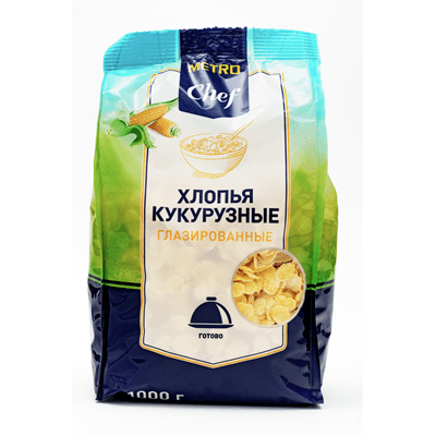 Купить ХЛОПЬЯ КУКУРУЗНЫЕ ГЛАЗИРОВАННЫЕ METRO CHEF 1 КГ. с доставкой на дом . Доставка продуктов Тюмень , доставка продуктов в Тюмени , dostavka-produk