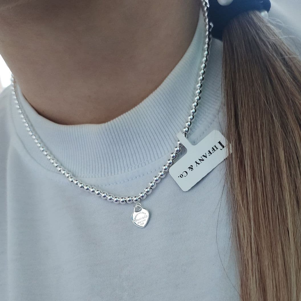 Купить Tiffany колье сердце return шарики подвеска