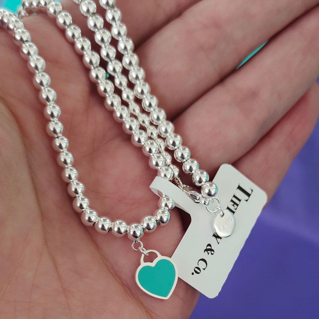 Купить Tiffany колье сердце return шарики подвеска