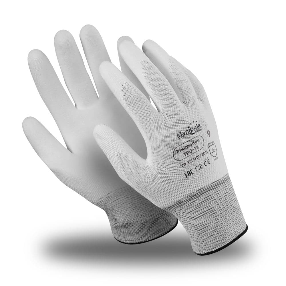 Купить Перчатки Manipula Specialist® Микропол (нейлон+полиуретан), TPU-13/MG-162