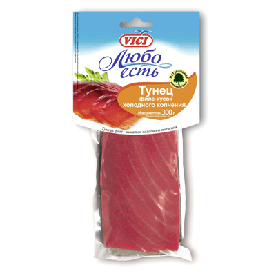 Купить ТУНЕЦ VICI ФИЛЕ ХОЛОДНОГО КОПЧЕНИЯ 300Г. Доставка продуктов Тюмень . Рыба Тюмень . Доставка продуктов в Тюмени