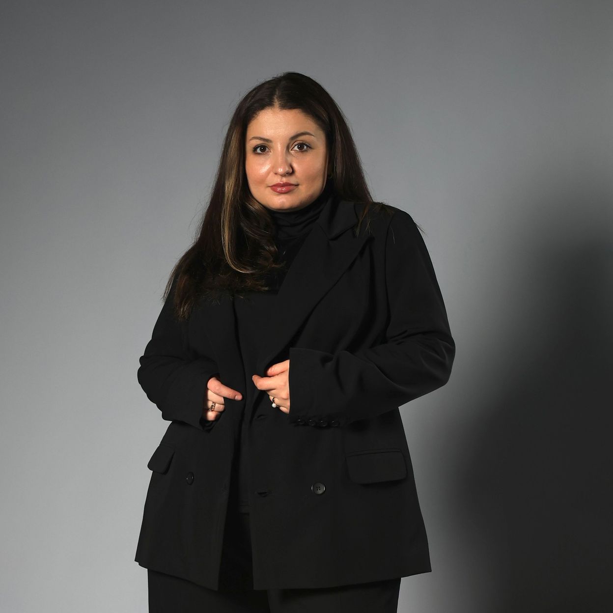 Купить Двубортный жакет чёрный