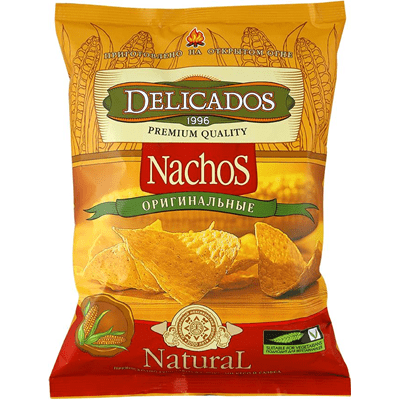 Купить ЧИПСЫ DELICADOS NACHOS КУКУРУЗНЫЕ ОРИГИНАЛЬНЫЕ 150 Г. с доставкой на дом . Доставка продуктов Тюмень , доставка продуктов в Тюмени , dostavka-p