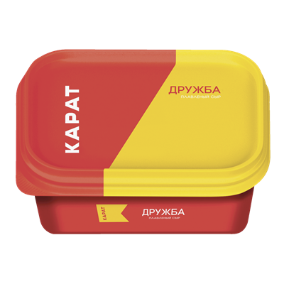 Купить СЫР ПЛАВЛЕНЫЙ ДРУЖБА КАРАТ 55% 400 Г. с доставкой на дом . Доставка продуктов Тюмень , доставка продуктов в Тюмени , dostavka-produktov-tyumen 
