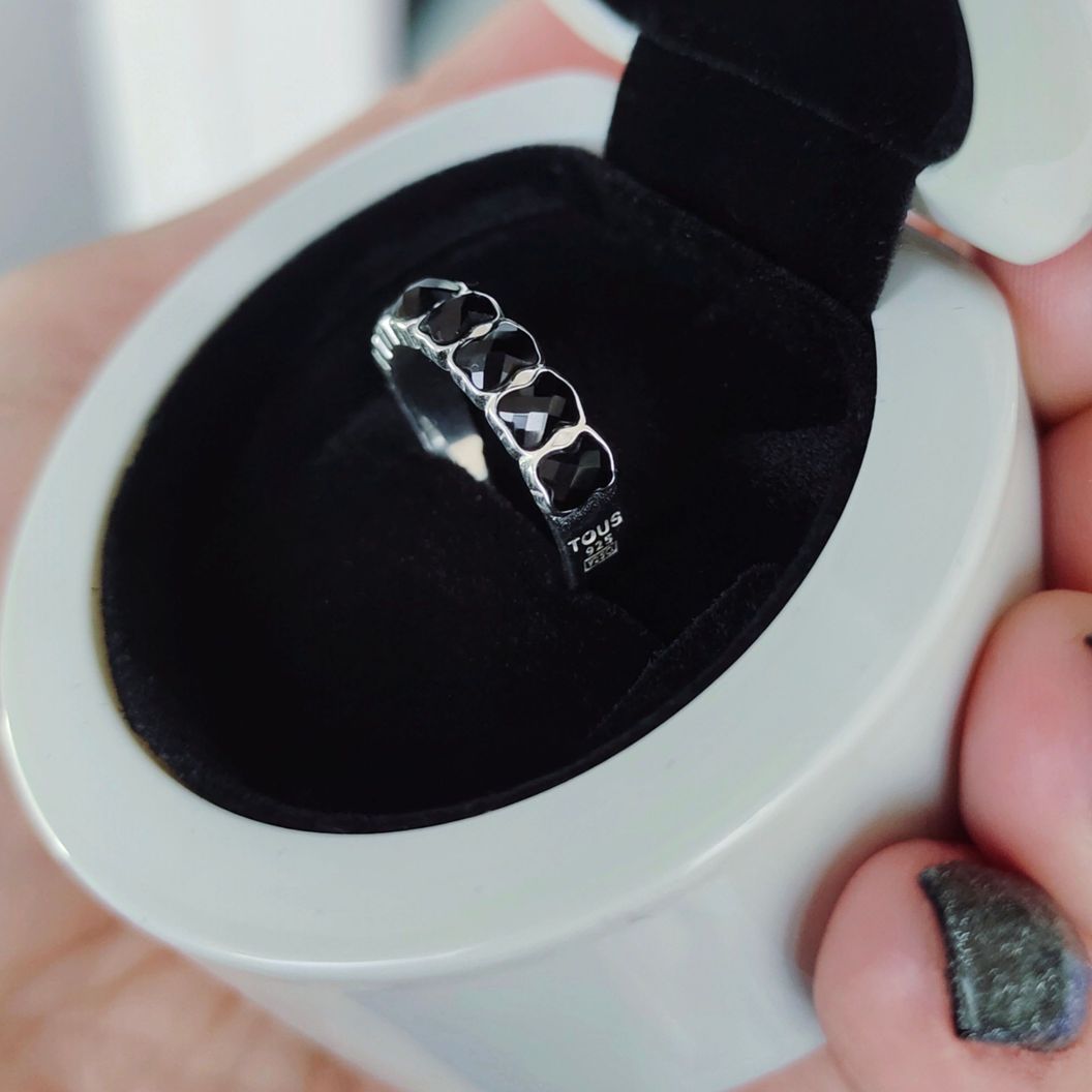 Купить Серебряное кольцо tous черный оникс mini onix