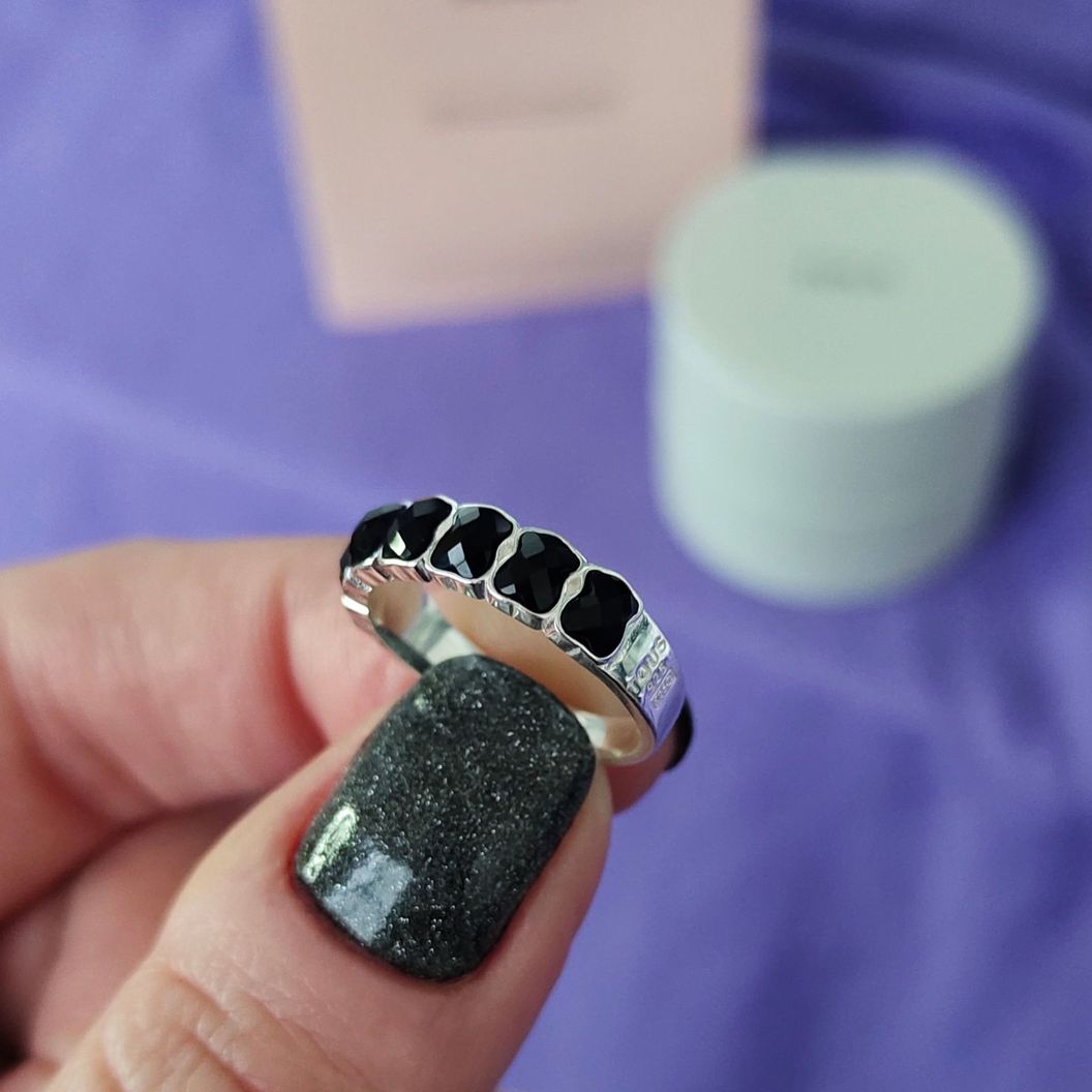 Купить Серебряное кольцо tous черный оникс mini onix