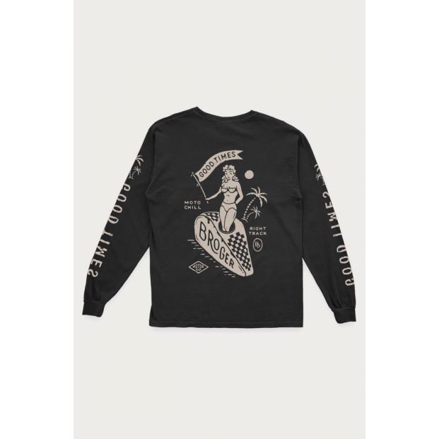 Купить LONGSLEEVE BROGER GOOD TIMES BLACK