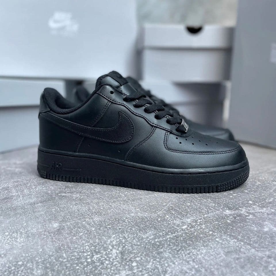 Купить Nike Air Force 1, All black blank