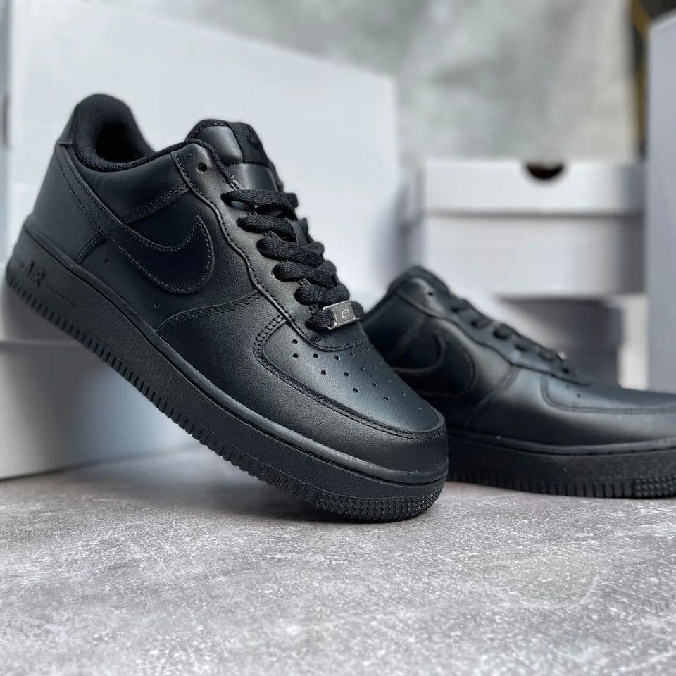 Купить Nike Air Force 1, All black blank