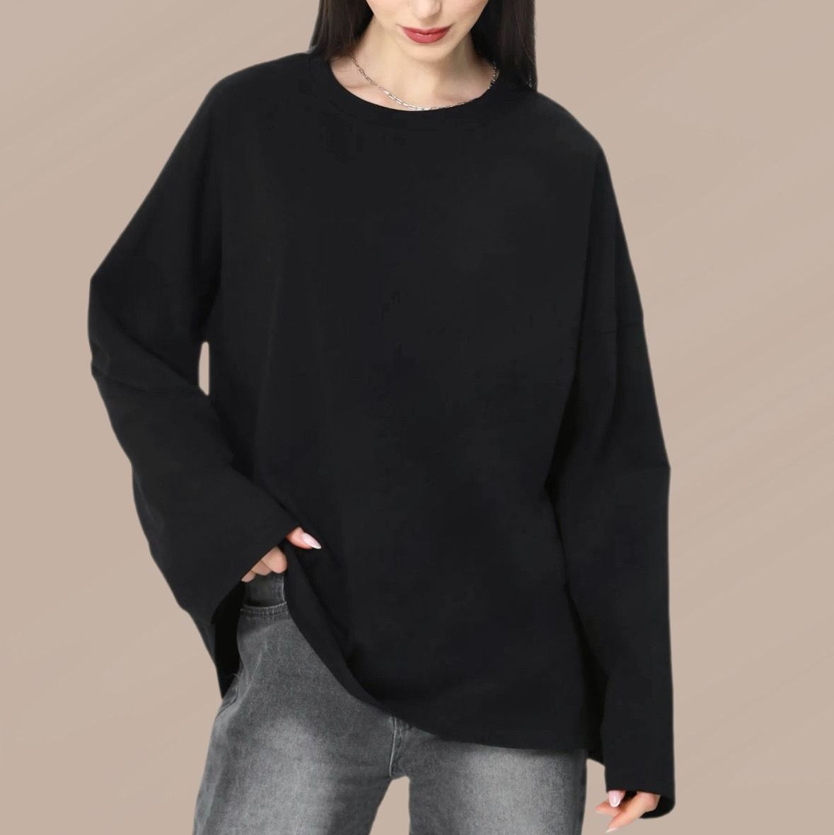 Купить Лонгслив oversize PREMIUM women