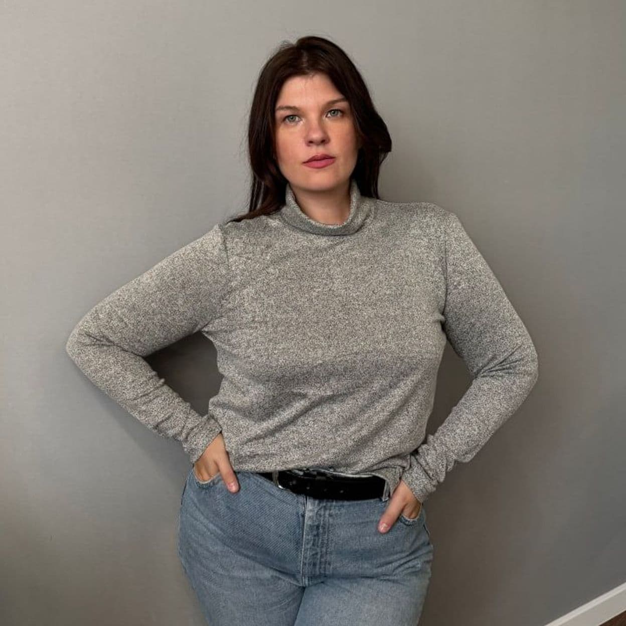 Купить Водолазка серая меланж