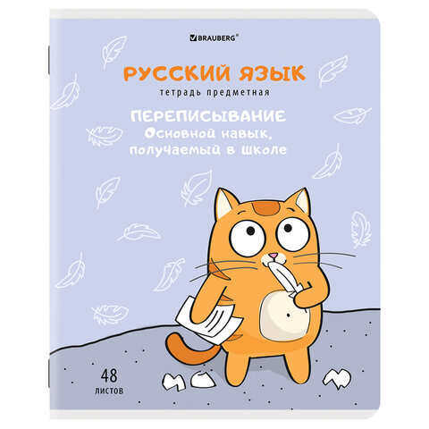 Купить Тетради предметные "КОТ-ЭНТУЗИАСТ", комплект 12 шт., 48 л., BRAUBERG
