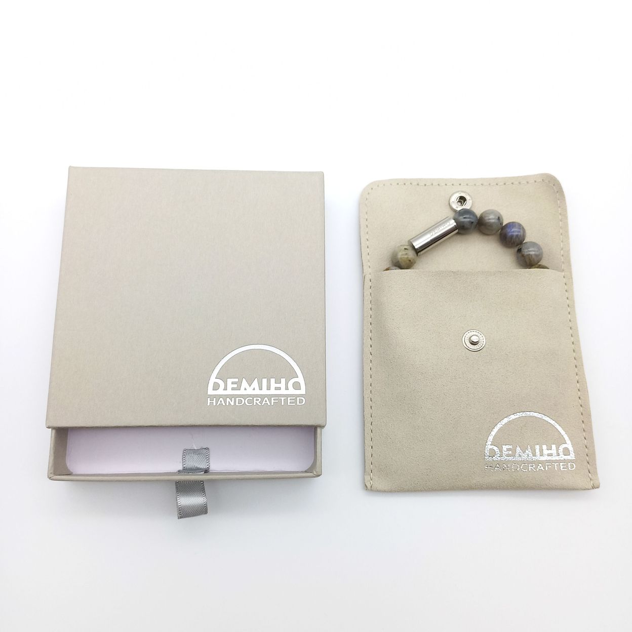 Купить Лабрадорит 10 мм. Браслет женский / мужской из натуральных камней, магнитный замок, сталь (арт. ODB005)