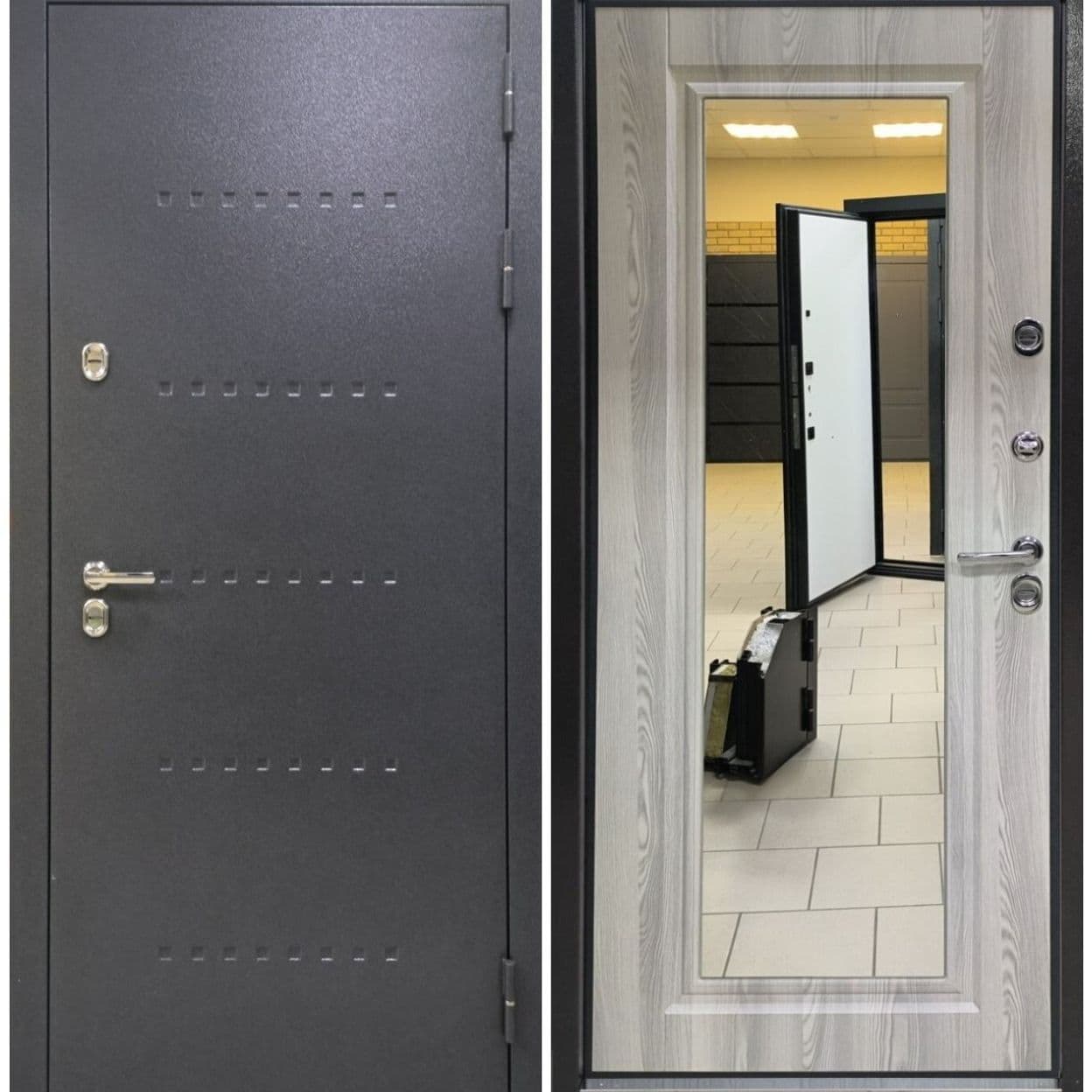 Купить Дверь входная с терморазрывом "СТАНДАРТ MP" с зеркалом, Мастино