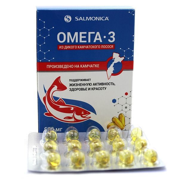 Купить ОМЕГА 3 из дикого камчатского лосося 600мг (45 капсул)