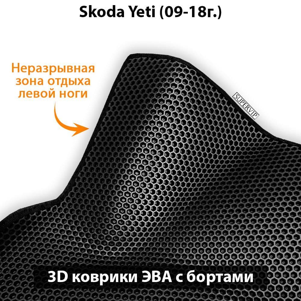 Купить Автоковрики ЭВА с бортами для Skoda Yeti