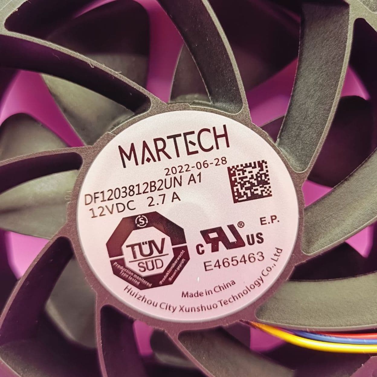 Купить Вентилятор 12х12 MARTECH (2,7 A) 4 пин с балансировкой
