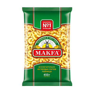 Купить МАКАРОНЫ МАКФА РОЖКИ ГЛАДКИЕ 450 Г. доставка продуктов Тюмень . доставка продуктов в Тюмени . доставка фруктов Тюмень . доставка фруктов в Тюме