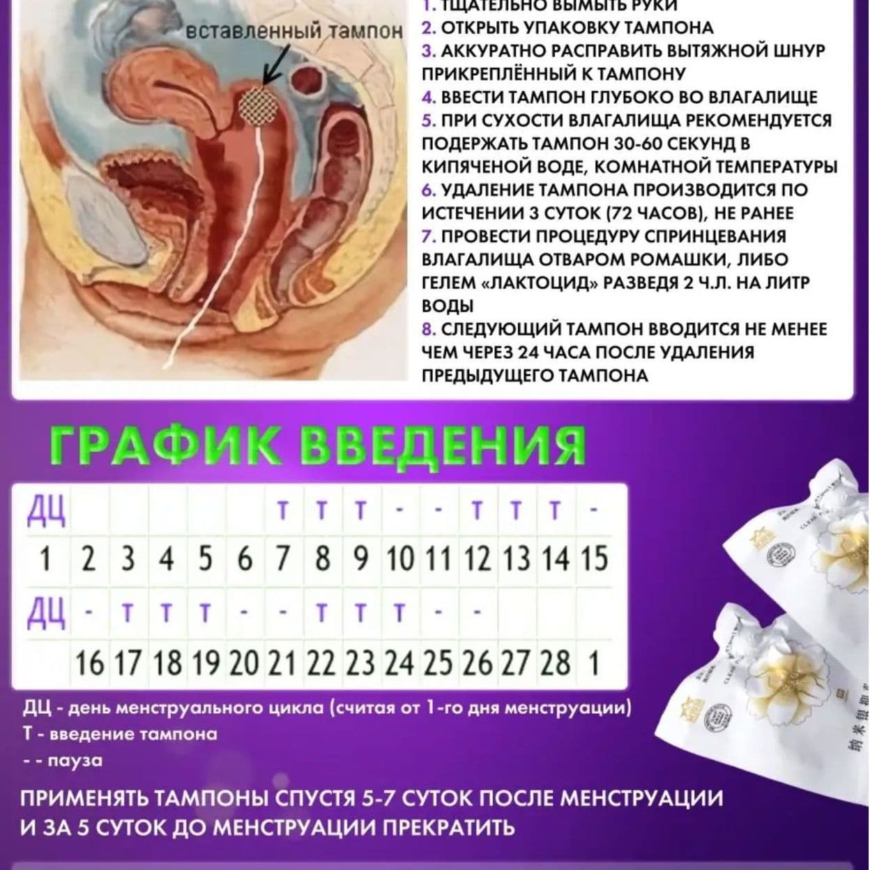 Купить Тампоны для женского здоровья