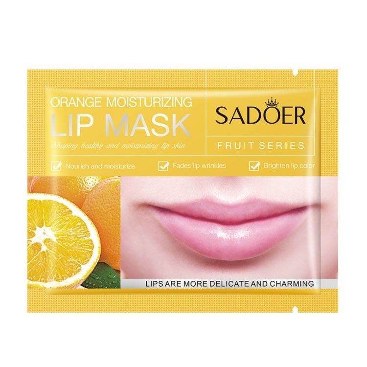 Купить SADOER Увлажняющая маска для губ на одно применение/Orange Moisturizing Lip Mask