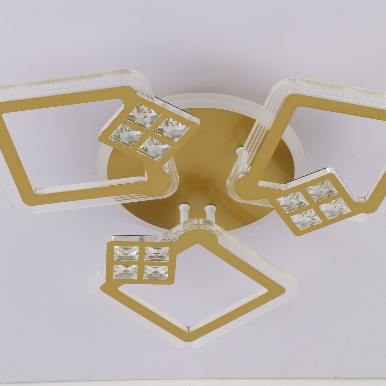 Купить Люстра потолочная/ Люстра для кухни, спальни, комнаты/ Светодиодный светильник, квадраты LS-001189-3GD