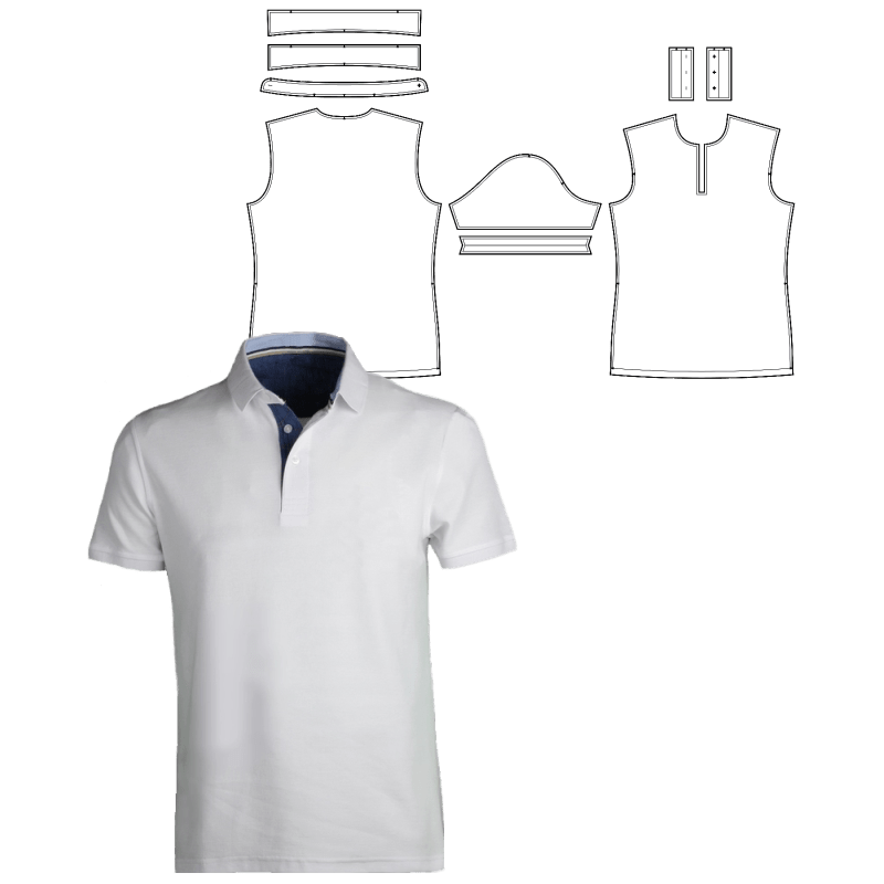 Купить Конструкция футболки - поло