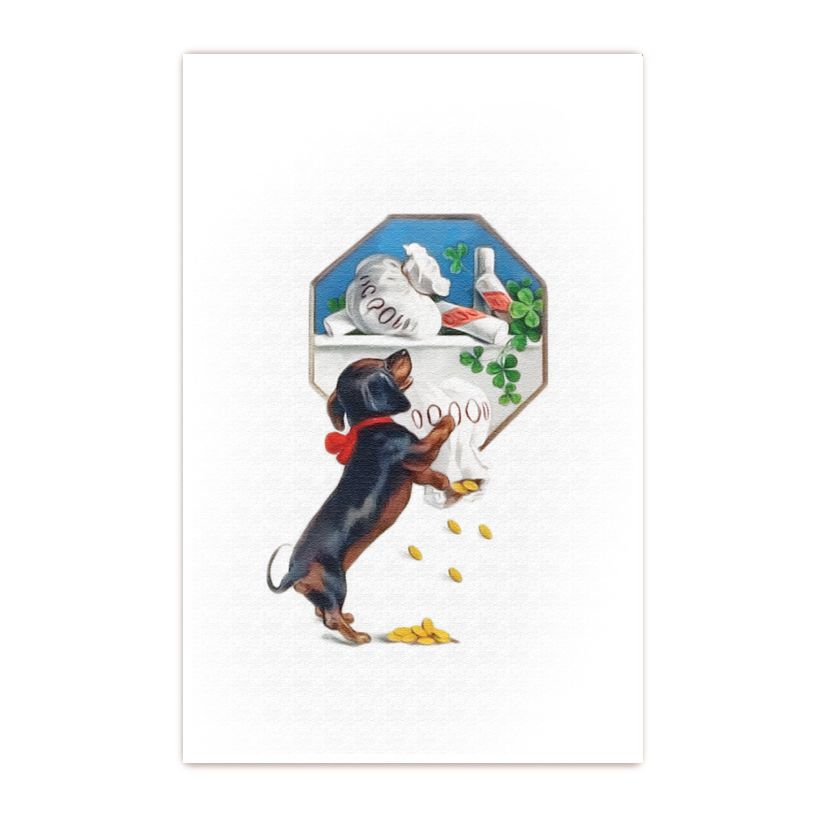 Купить Коллекционная открытка из серии "Щенки" и "Поздравления"