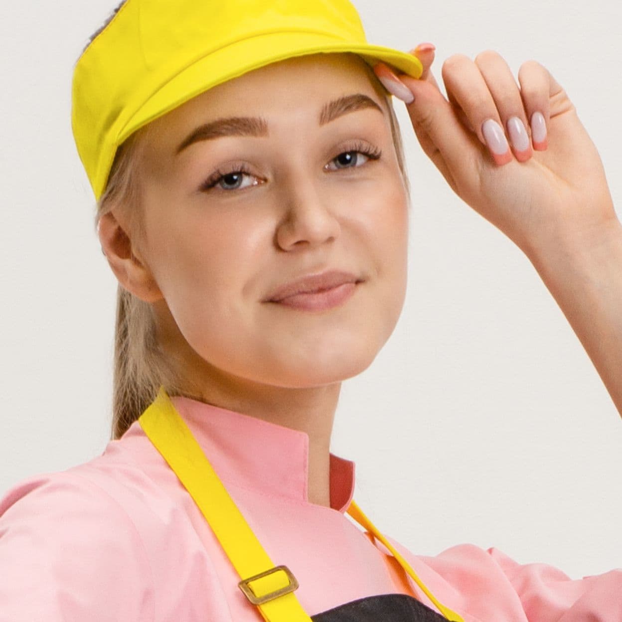 Купить Кепка козырёк продавца Жёлтая