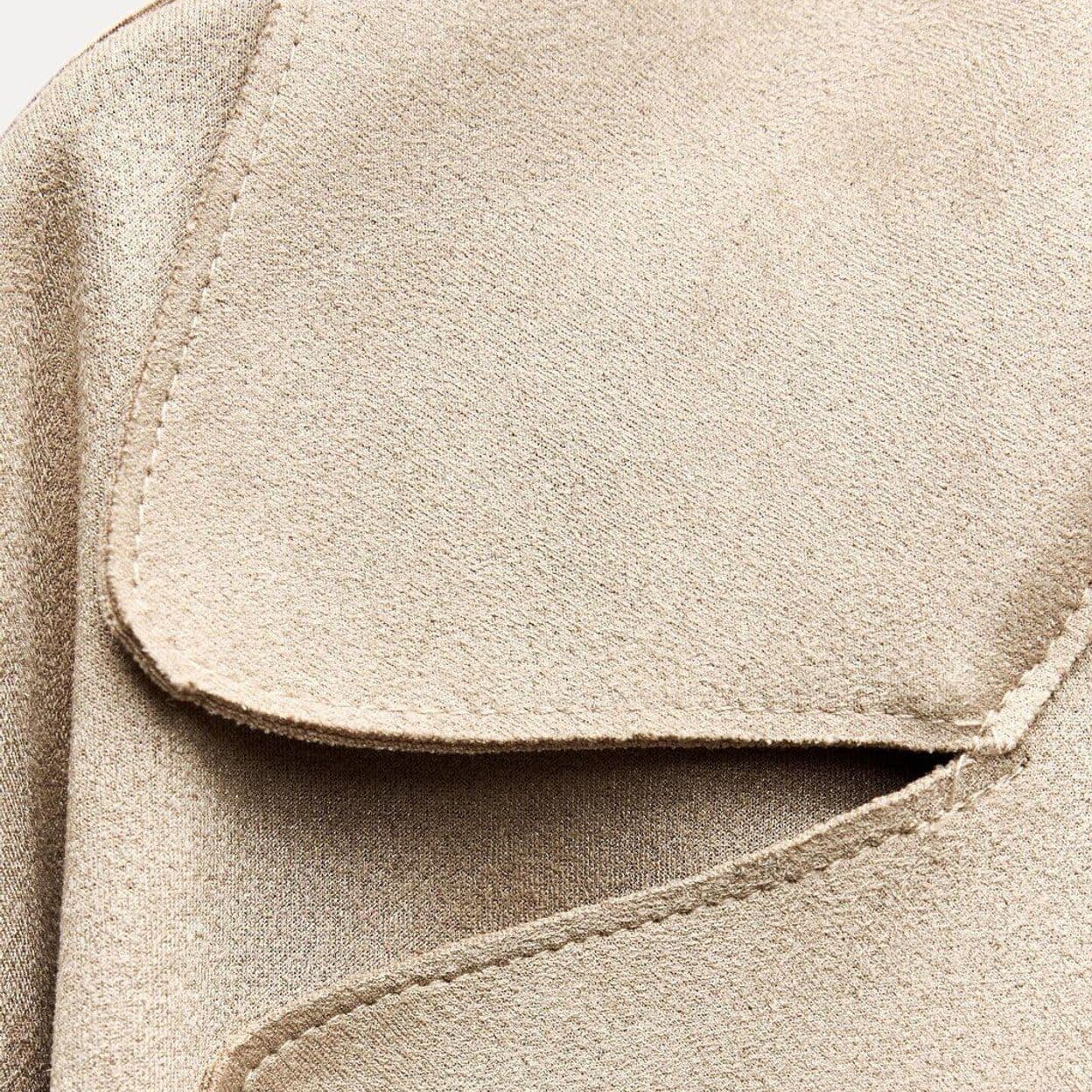 Купить Тренч из искусственной замши ZARA