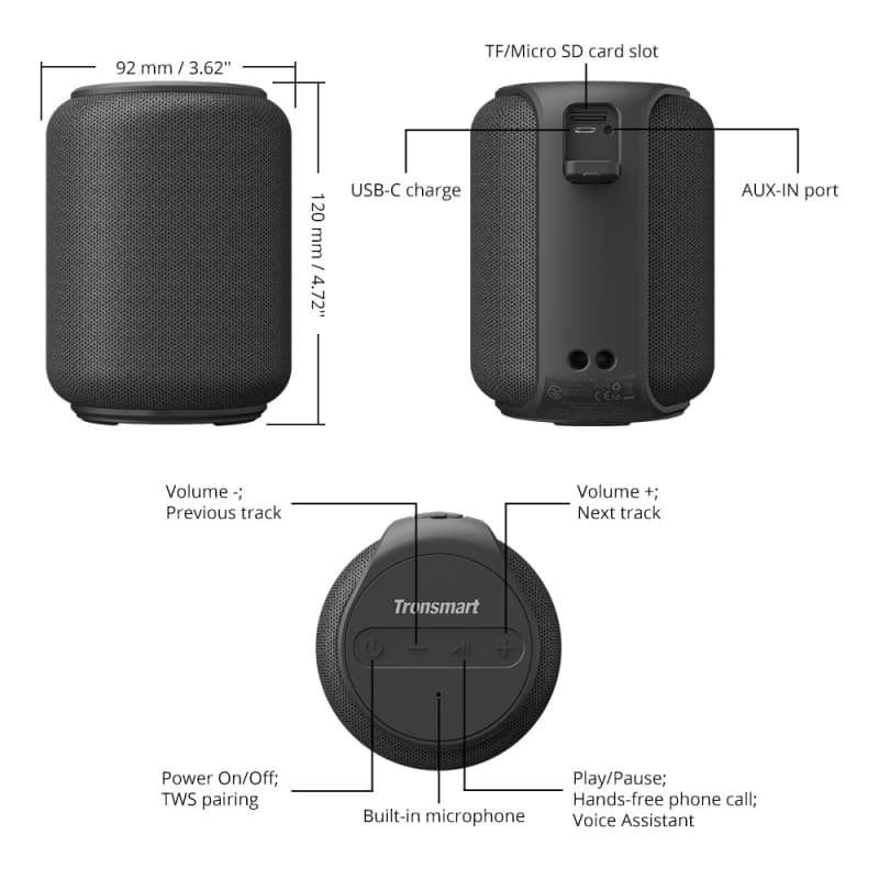 Купить Портативная колонка Tronsmart Element T6 Mini 10W