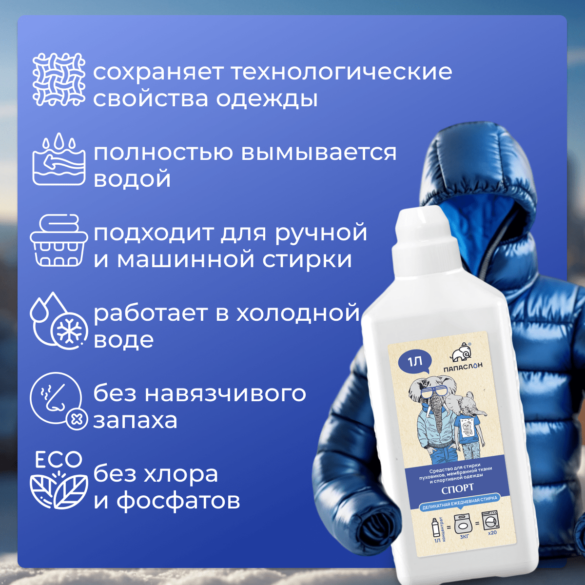 Купить Спорт для стирки пуховиков и мембраны