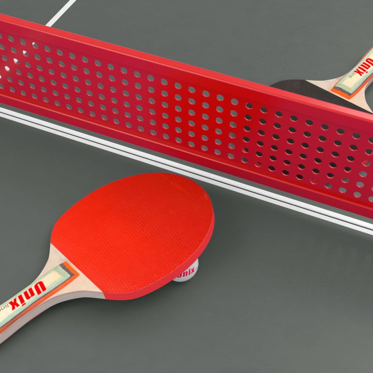 Купить Антивандальный теннисный стол UNIX Line 14 mm SMC (Grey/Red)