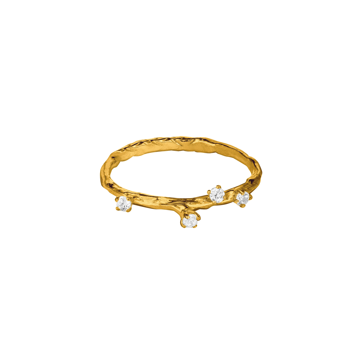 Купить Инсайт Кольцо тонкое с четырьмя вставками, позолота