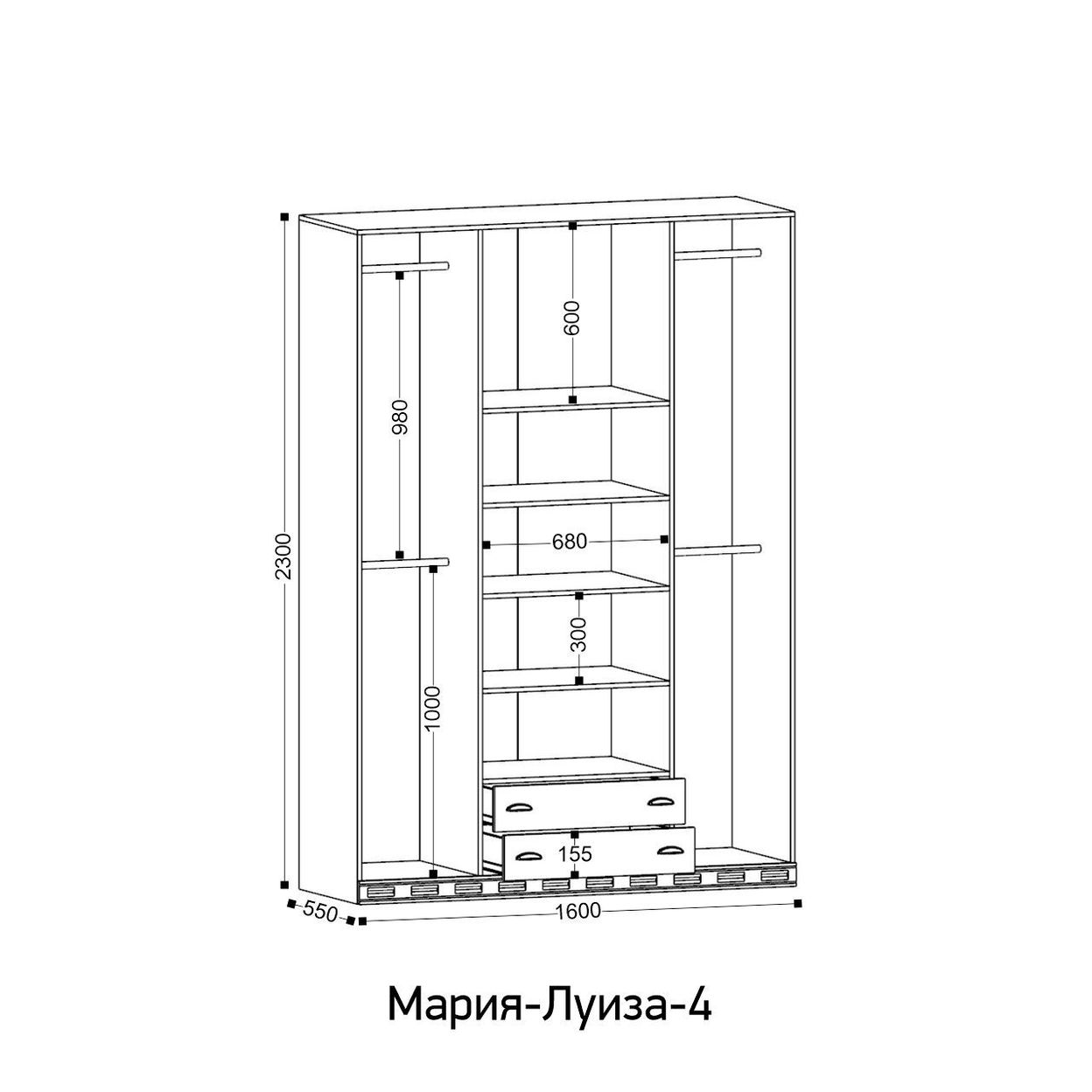 Купить «Мария Луиза 4» шкаф