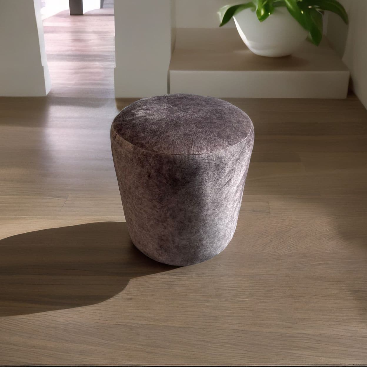 Купить Круглый пуфик велюрный